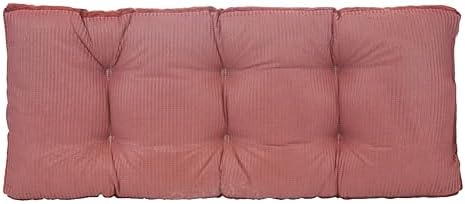 Klear Vu The Gripper Omega Non-Slip Tufted Bench Cushion for Indoor Furniture, Assembled in USA, Entryway Storage, Bay Window, Corner Nook or Piano Seat, 33 Inches, Chenille Red - Image 3