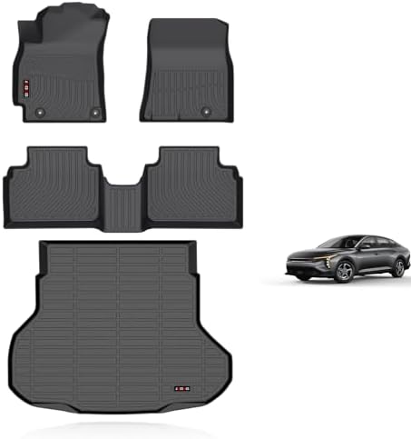 KELCSEECS Floor Mats & Cargo Liner Custom for Kia K4 LX | LXS | EX | GT-Line | GT-Line Turbo 2025 All Weather Car Mats TPE Floor Liners K4 Accessories by KELCSEECS
