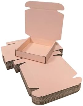 50 Pack 5.1x5.1x1.2 in Powder Pink Shipping Boxes - Image 3