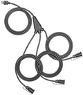 DEWENWILS 25FT (7’+6’ *3) Extension Cord Halloween, 1 to 3 Splitter, Black by DEWENWILS