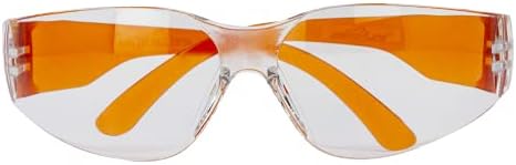 BISON LIFE Clear/Orange Safety Glasses for Men & Women, ANSI Z87.1, 12 Pack - Image 4