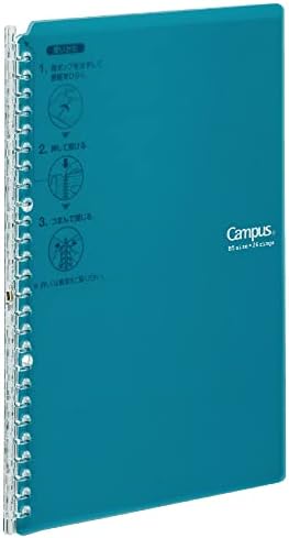 Kokuyo Smart Ring Binder, B5 Blue Green Binder Notebook, Up to 25 Sheets by KokuyoUS
