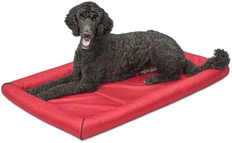 MidWest Homes for Pets Water Repellant Easy Wipe Clean Ultra-Rugged MAXX Dog Beds, Super Durable Dog Bed Designed to Fit 48-inch Dog Crates, Features Slip Resistant Bottom, Part 40548-RD, Red by MidWestHomesForPets