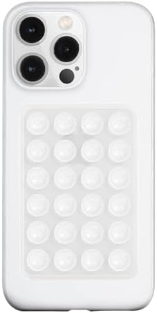 LvShuLiangPin Anteel Silicone Suction Phone Case Mount, Silicon Adhesive Phone Accessory for Smartphones, Hands-Free Mirror Shower Phone Holder for Selfies, Tiktok Videos (Translucent) by LvShuLiangPin