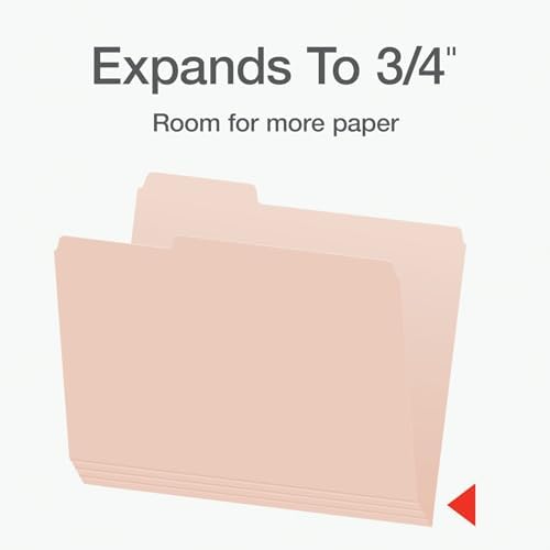 Pendaflex File Folders, 36-Pack, Letter Size, Assorted Pastel Colors, 1/3-Cut Tabs, Expanding Bottom, Durable Paper Folders for Home Office Filing Cabinets and Everyday Document Organization - Image 6