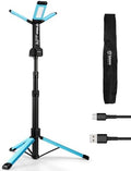 Rechargeable Work Light with Stand, GoGonova Cordless Work Light with Triple LED Lamps, 8AH Battery, 700/1200/2200 Lumen, 4000/6500K Dimmable Camping Light with Detachable Tripod（Blue） by GoGonova