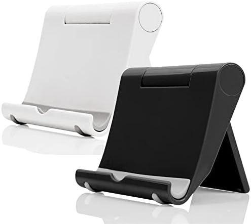Adjustable Foldable Cell Phone Stand for Desk, Compatible with Most Smartphones and Tablets, Fits Devices up to 10 Pounds by JUSDIQIR