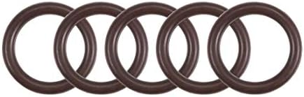 uxcell Fluorine Rubber O-Rings 15mm OD 11mm ID 2mm Width, Metric FKM Sealing Gasket, Pack of 5 by uxcell