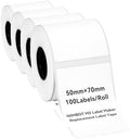 NIIMBOT M2/M3 Thermal Transfer Labels 1.97''x2.76'', for M2/M3 Label Maker, PET Material, Waterproof and High-Temperature Resistance, Long Storage Time, White Label Tape(50x70mm-100) (Pack of 4) by NIIMBOT%C2%AE