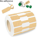 550 Pcs Jewelry Tags Roll for Necklace Earring Price Identify,Self Adhesive Kraft Blank Dumbbell Jewelry Stickers Labels for Bracelet, Ring, Clothing Display （Kraft） by Yeachlaing