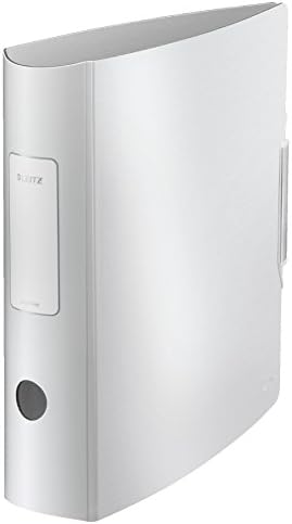 Leitz Lever Arch File, Arctic White, A4, Curved Spine 8.2 cm Width, Elastic Fastening, Light polyfoam, Style Range, 11080004 by Leitz