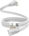 EP 6 Ft Heavy Duty Appliance Extension Cord 14 AWG 3-Prong Flat Plug, White by ENERGYPRO