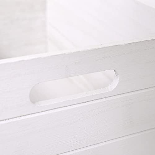 Farmhouse Modern White Wooden Crates For Storage - Image 7