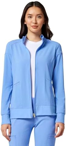 Cherokee iFlex Scrub Jacket for Women 2 Pocket Zip Front by Cherokee