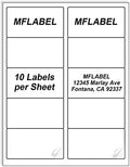 MFLABEL 2x4 Shipping Labels - 25 Sheets (250 Labels) for Laser & Inkjet Printers, 10-UP FBA Address Stickers, Matte White Self-Adhesive Mailing Labels for Packages, Boxes, envelopes by MFLABEL