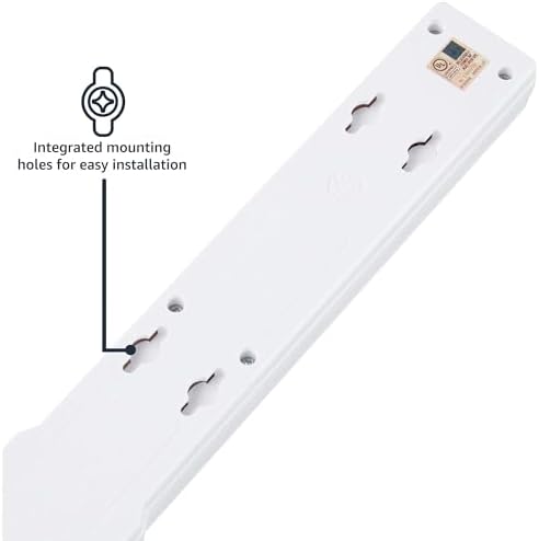 Amazon Basics Surge Protector Power Strip, 6-Outlet, 790 Joules, Circuit Breaker, LED Indicator, 6ft Extension Cord, White - Image 3