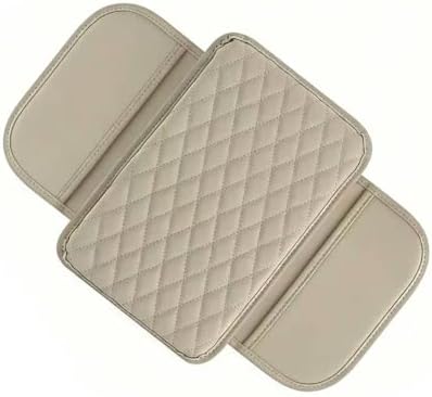 Car Center Console Cover, Waterproof Leather Car Armrest Cover Cushion with Side Storage Pockets, Upgraded Vehicle Armrest Storage Box, Universal for SUV, Sedan, Truck (Gray) by Unknown