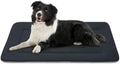 Dog Bed Soft Dog Crate Pad Mat for Medium/Large Dogs, 36 in Non-Slip Bottom Washable Dog Sleeping Mattress Pet Beds Cat Bed Kennel Pad, Dark Blue Gray by JoicyCoDogBeds