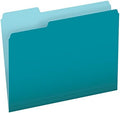 Pendaflex Colored File Folders, 100 Pack, Letter Size (8.5" x 11"), Durable Teal Folders, 3 Tabs for Easy Labeling, Colorful School, Office & Home Document Organization by TOPSProducts