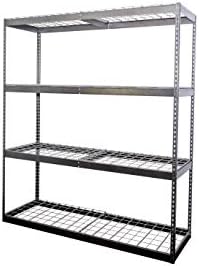 SafeRacks Steel Garage Shelving Rack, 500lb/Shelf, Hammertone (24x72x84) - Image 3