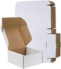 RLAVBL 8x8x4 Inches Shipping Boxes Set of 25, White Small Corrugated Cardboard Box, Mailer Boxes for Packing Small Business by RLAVBL