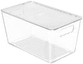 Vtopmart 1 Pack Clear Stackable Storage Bins with Lids and Handles, Medium by Vtopmart
