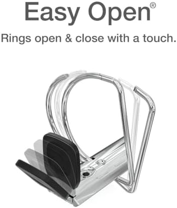 Cardinal 3 Ring Binder, Binders for School and Office, Durable 4 Inch Premier Easy Open Binder, ONE-Touch Locking Slant-D Rings, 880-Sheet Capacity, ClearVue Cover, PVC-Free, White (10340CB) - Image 3
