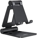 Nulaxy Full Aluminum Dual Folding Cell Phone Stand for Desk, Black by Nulaxy