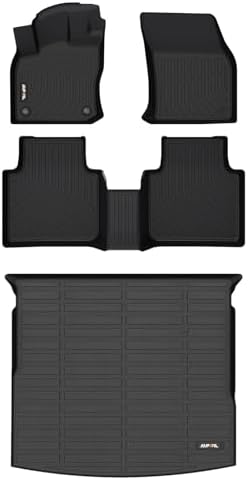 AIPOIL® Floor Mats & Cargo Liner Set for 2018-2024 VW Tiguan All Weather Protection TPE Anti-Slip Automotive Full Set Custom Car Mats Volkswagen Tiguan Accessories - Black by AIPOIL