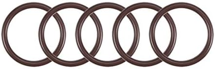 uxcell Fluorine Rubber O-Rings 19mm OD 15mm ID 2mm Width, Metric FKM Sealing Gasket, Pack of 5 by uxcell