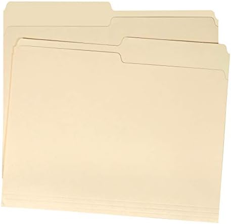 Amazon Basics Manila File Folders, Letter Size, 1/2 Tab in Left and Right Positions, 8.5" x 11", 36-Pack - Image 2