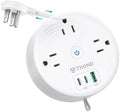 TROND 20W USB C Travel Power Strip, Retractable Extension Cord 5ft by TRONDOfficial