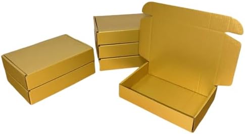 50 Pack 8.5x5.1x1.6 in Gold Shipping Boxes by Unknown