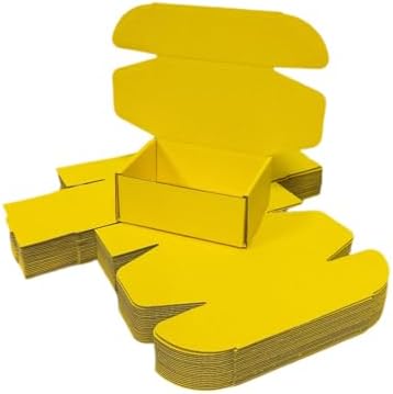50 Pack 5.1x3.1x1.6 in Golden Yellow Shipping Boxes - Image 2