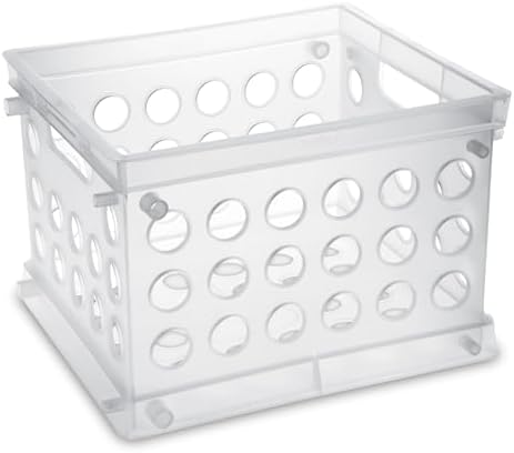 Sterilite Mini Crate, Multi-Purpose Plastic Storage Bin, Clear, 12 Pack - Image 2