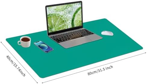 Bloss Green Desk Mat, Leather Desk Pad, Desk Matt for Desktop, Waterproof Desk Pad Mat, Computer Mat for Office Work/Home/Decor/Desk Protector/Cover(31.5 x 15.7 Inches) - Image 5