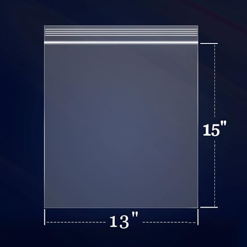 iMailer 500 Count - 13" x 15" Clear 2 Gallon Reclosable Zip Poly Bags - Image 2
