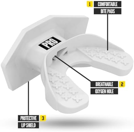 Nxtrnd One Pro Football Mouth Guard, Interchangeable Strap, Fits Adult & Youth (White) - Image 2