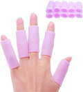 Povihome Finger Cots Protectors - Moisturizing Thumb and Finger Covers - Thickend Version - Elastic Cracked Silicone Finger Sleeves to Protect Cracked, Peel Finger and Other Finger Pain (Lavender, 10PCS) by Povihome