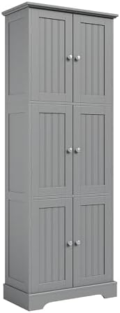 ChooChoo 63.2" Tall Bathroom Storage Cabinet with 6 Doors by ChooChoo