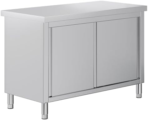 Jocisland 48-Inch Stainless Steel Work Table with Cabinet by Jocisland