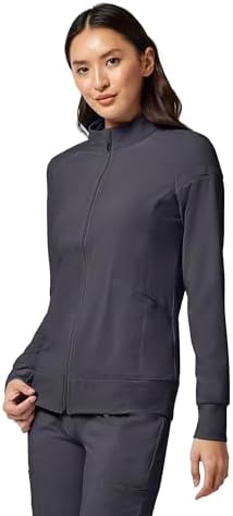 Cherokee iFlex Scrub Jacket for Women 2 Pocket Zip Front - Image 2