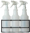 Up to Three 32 oz Spray Bottle Rack – Wall Mount Organizer | Heavy Duty Metal Holder for Cleaning, Chemical, or Detailing Bottles | Safe & Space-Saving Storage for Garage, Shop, or Janitorial by TCDParts
