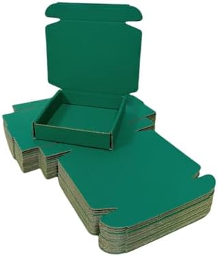 50 Pack 5.1x5.1x1.2 in Hunter Green Shipping Boxes - Image 3
