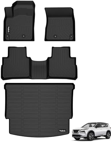 All-Weather Floor Mats & Cargo Liner for Nissan Rogue 2026 2025 2024 2023 2022 2021 (Not for Rogue Sport) TPE Trunk Floor Mat Set Accessories for Rogue 2021-2026 by Wailtnb