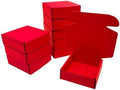 50 Pack 4.7x4.7x1.6 in Red Shipping Boxes by Unknown