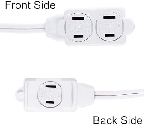 GE 12 Ft Extension Cord, 3 Outlet Power Strip, 2 Prong, 16 Gauge - Image 2