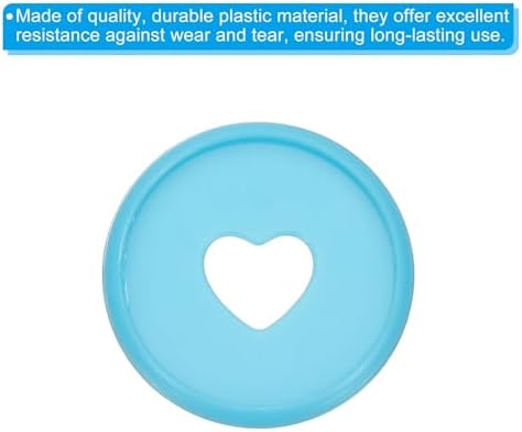 PATIKIL 28mm Plastic Book Binding Discs, 11 Pack Discbound Expansion Discs Heart Binder Rings for DIY Notebook Planner, Blue - Image 4