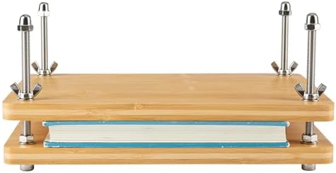 Bamboo Wooden Book Press for Bookbinding - Portable Bookbinding Machine and Book Press (11.6 x 7.9 inches) by pamctry