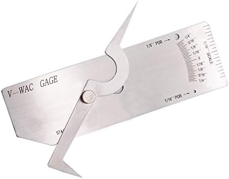 Weld Gauge Set 0-1/4'' Porosity Undercuts Checking Gauge with 0-3/4'' Convexity Concavity Welding Gauge Stainless Steel Imperial Measurement for Welding Inspection - Image 3